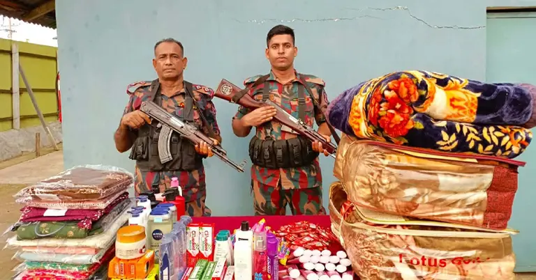 চোরাচালানি মালামাল জব্দ